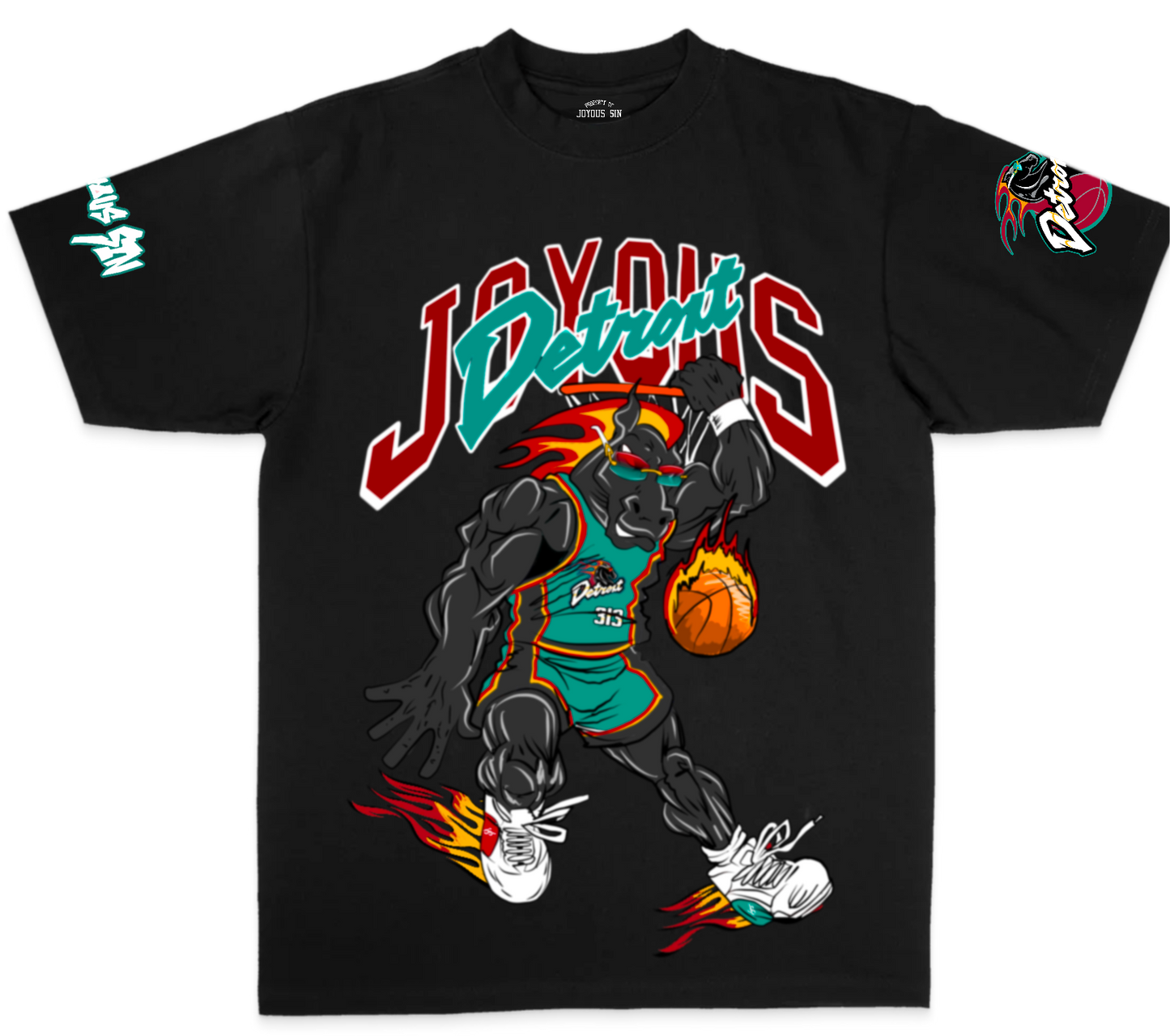 Detroit Hooper Tee (teal)