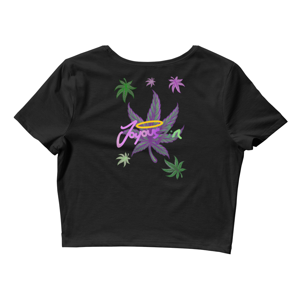 Purple Flowers Crop Tee