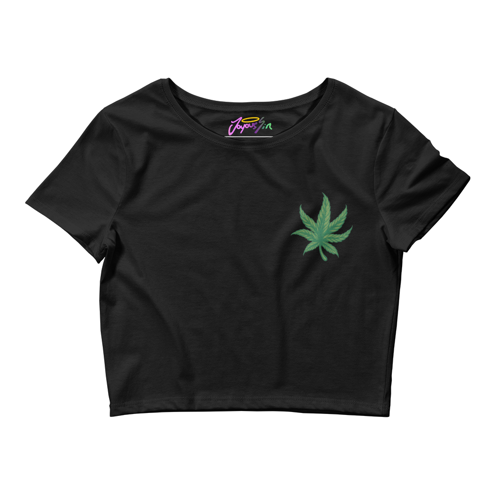 Purple Flowers Crop Tee