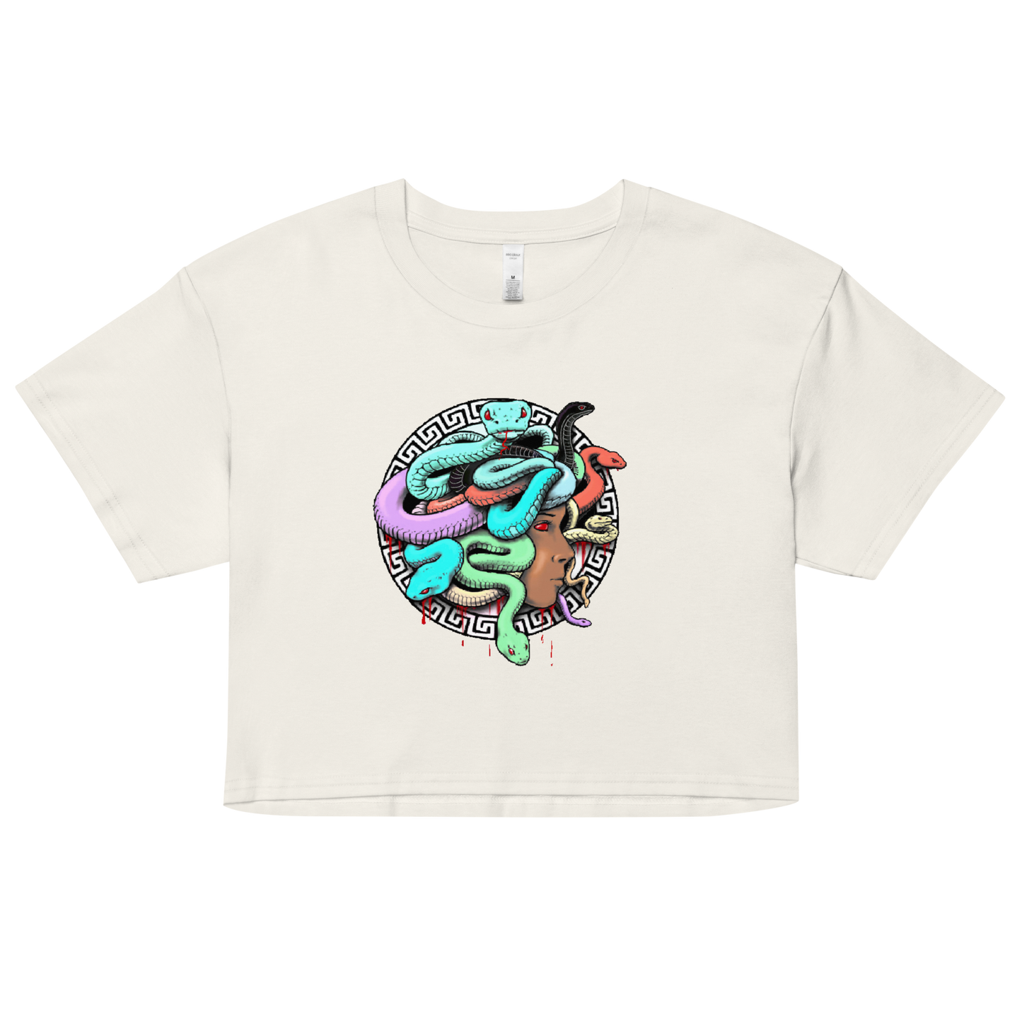 Black Medusa Crop Top