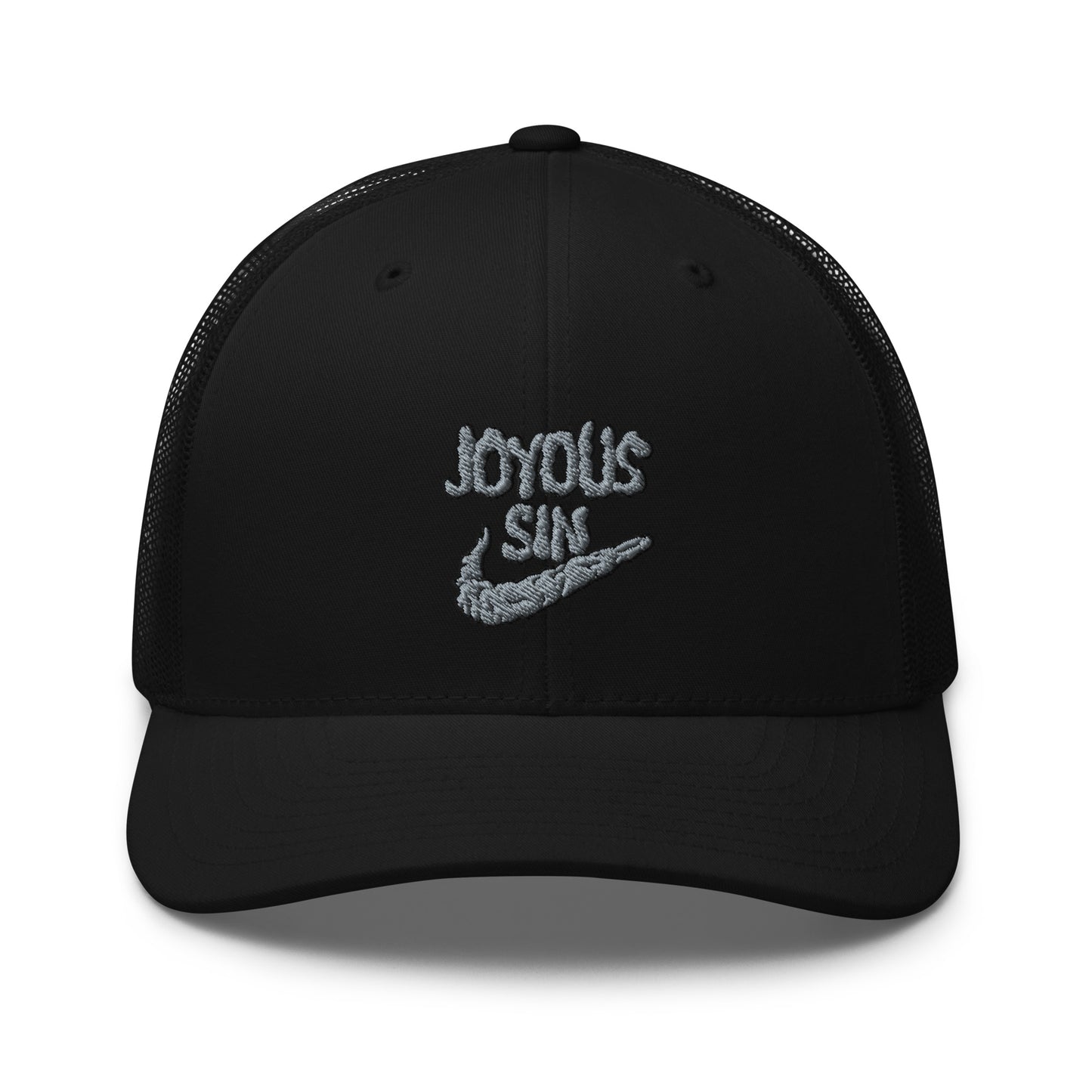 Joyous smoke trucker hat