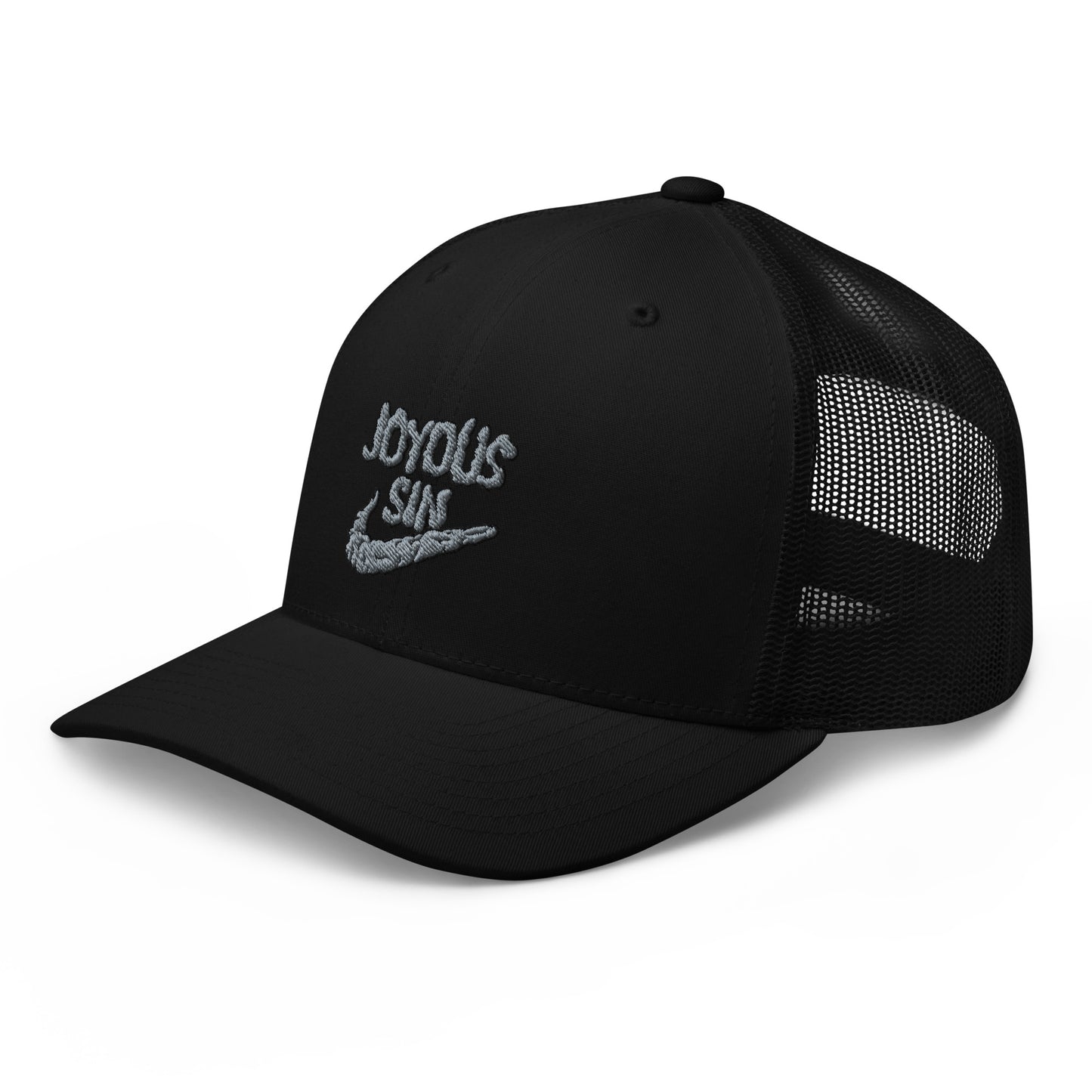 Joyous smoke trucker hat