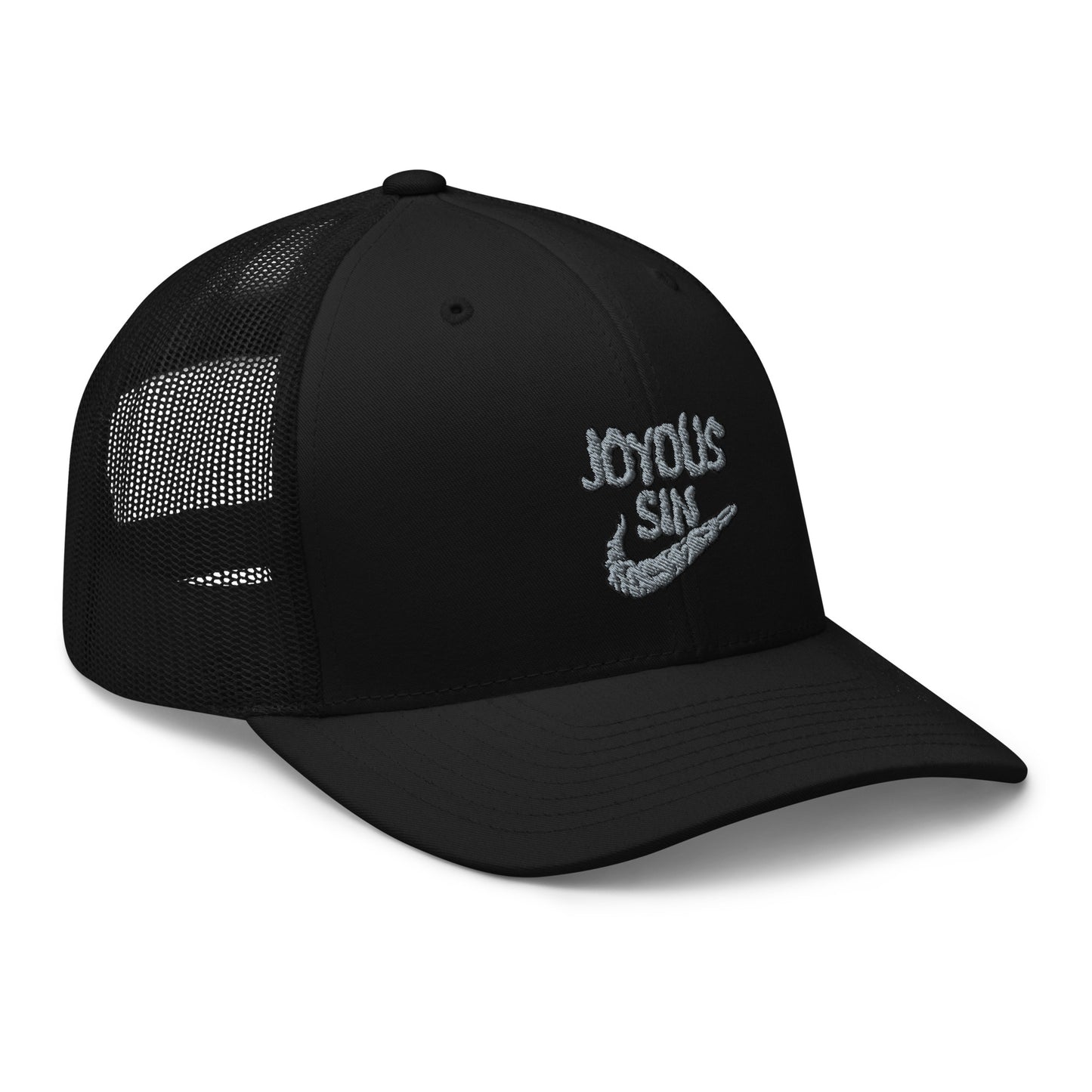 Joyous smoke trucker hat