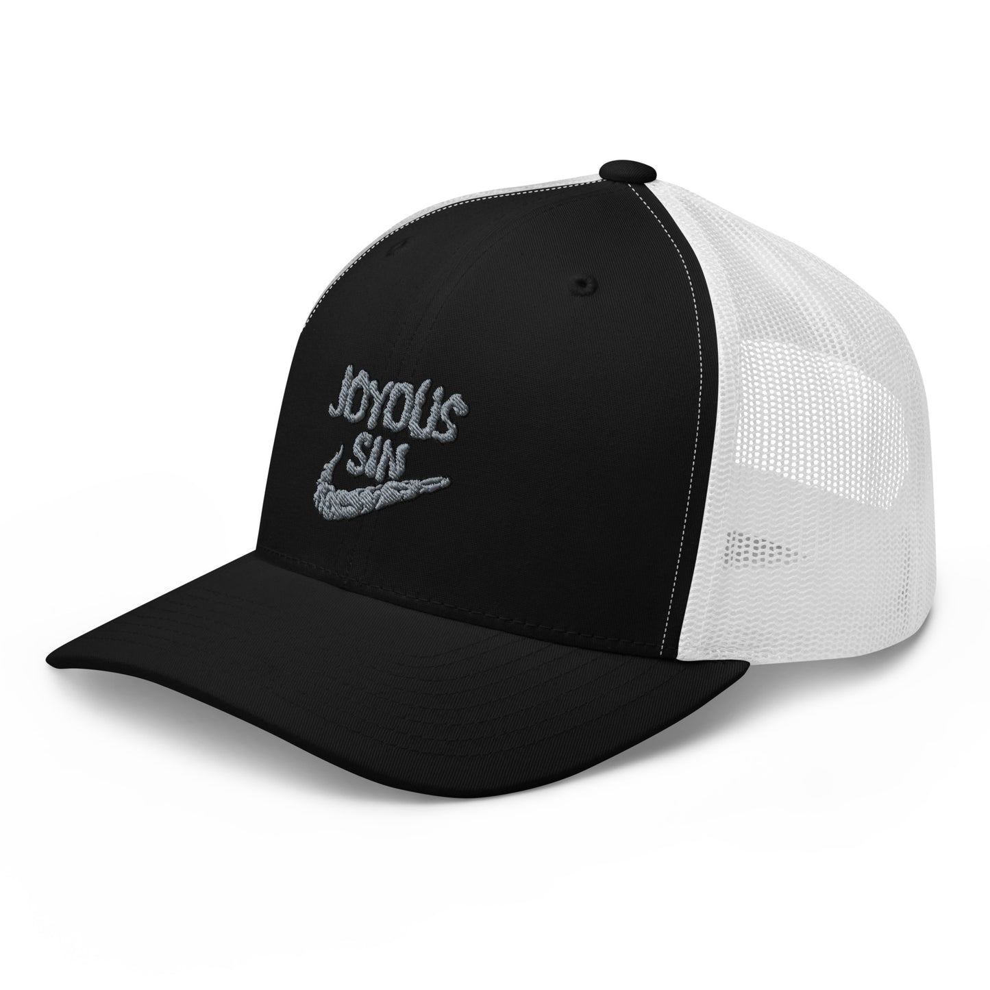 Joyous smoke trucker hat
