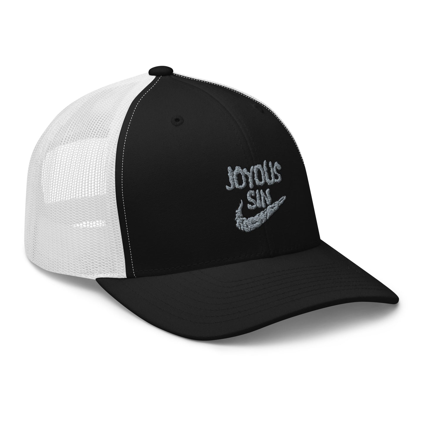 Joyous smoke trucker hat