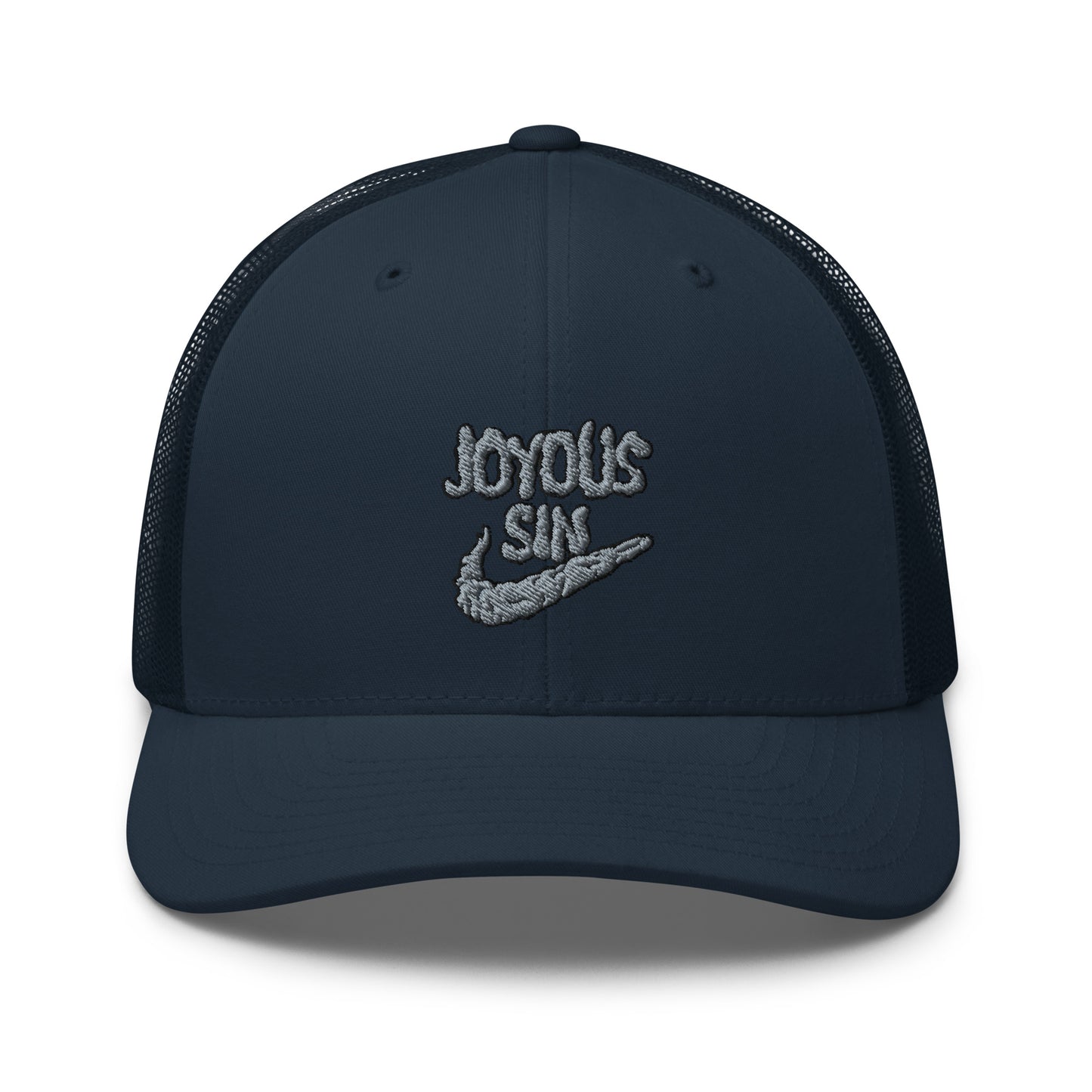 Joyous smoke trucker hat