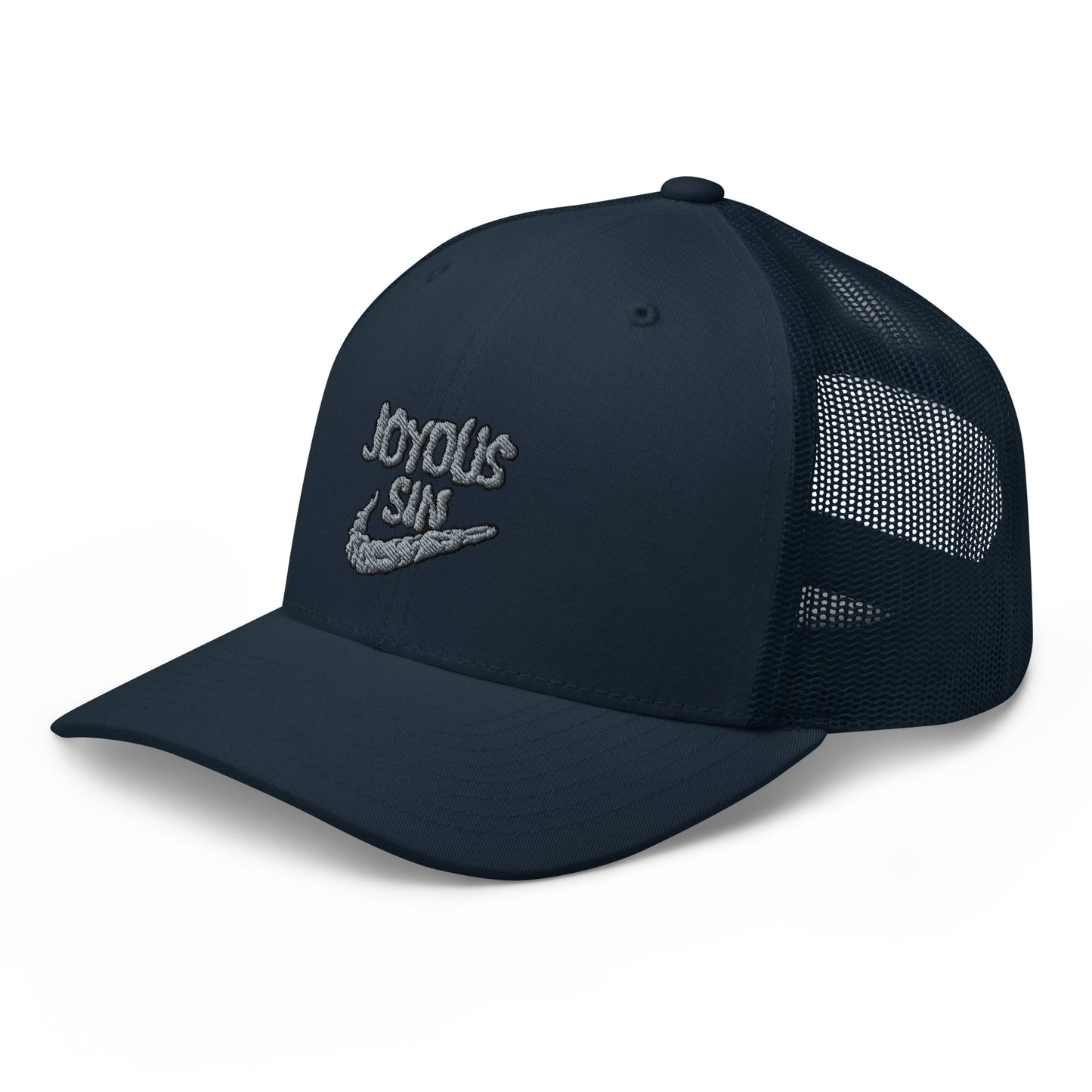Joyous smoke trucker hat