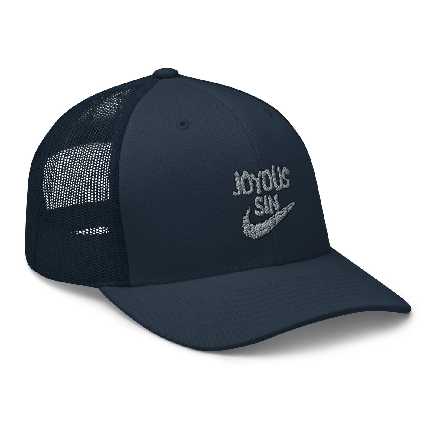 Joyous smoke trucker hat