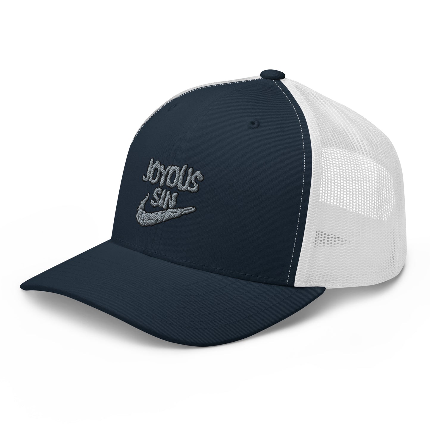 Joyous smoke trucker hat