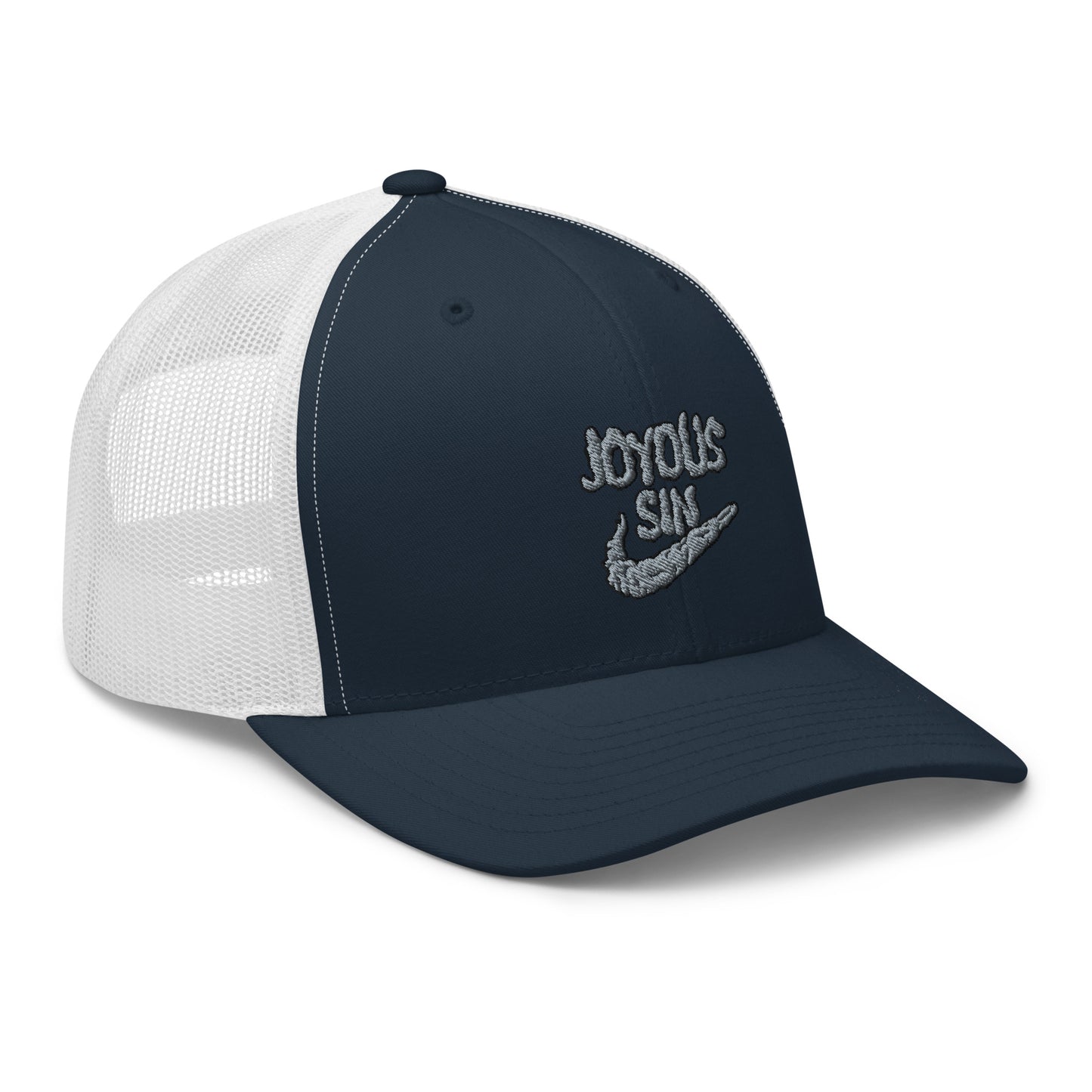 Joyous smoke trucker hat