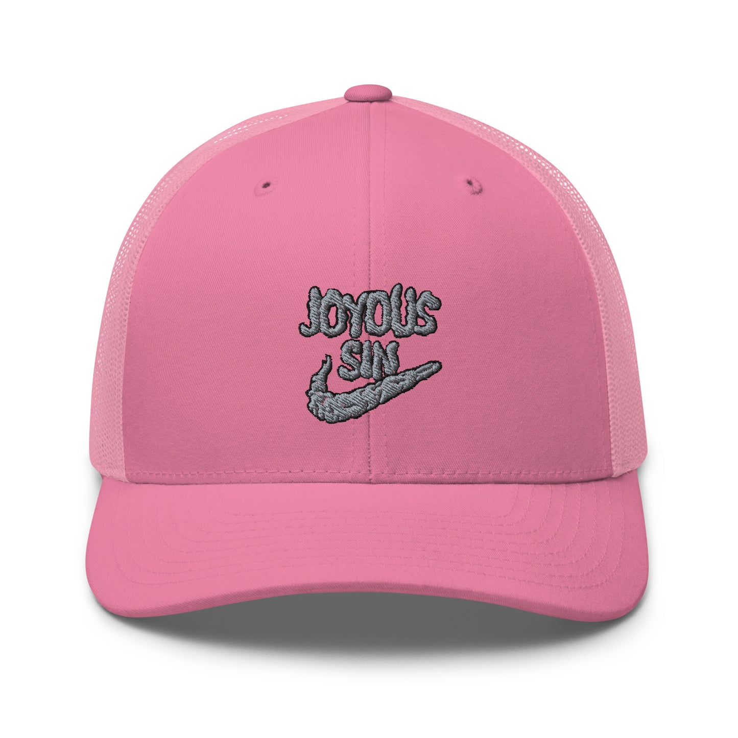 Joyous smoke trucker hat