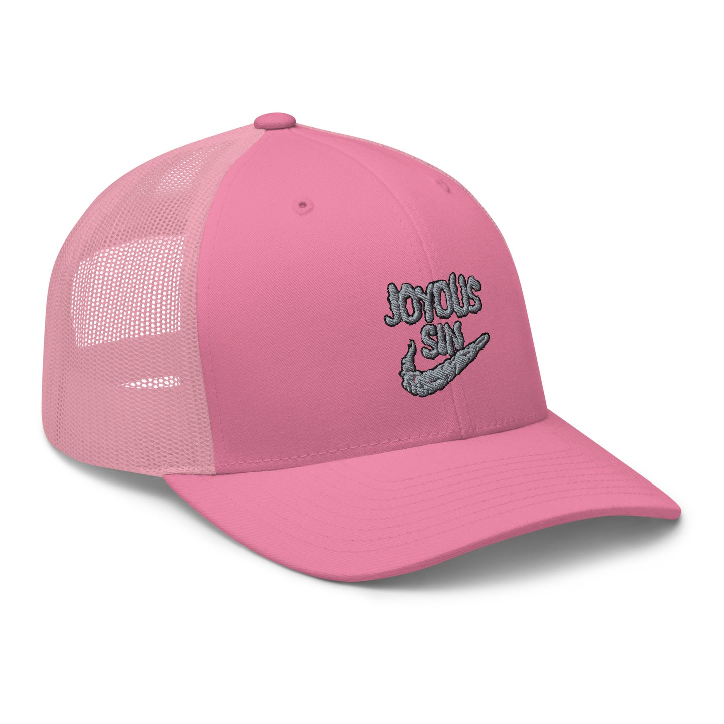 Joyous smoke trucker hat
