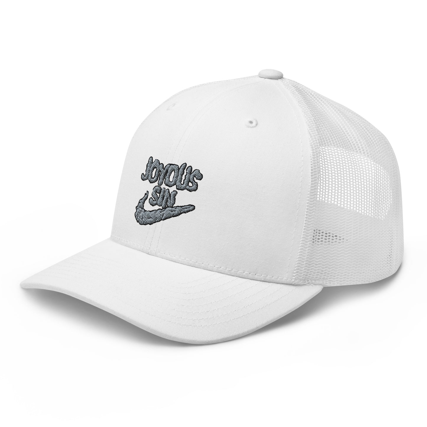 Joyous smoke trucker hat