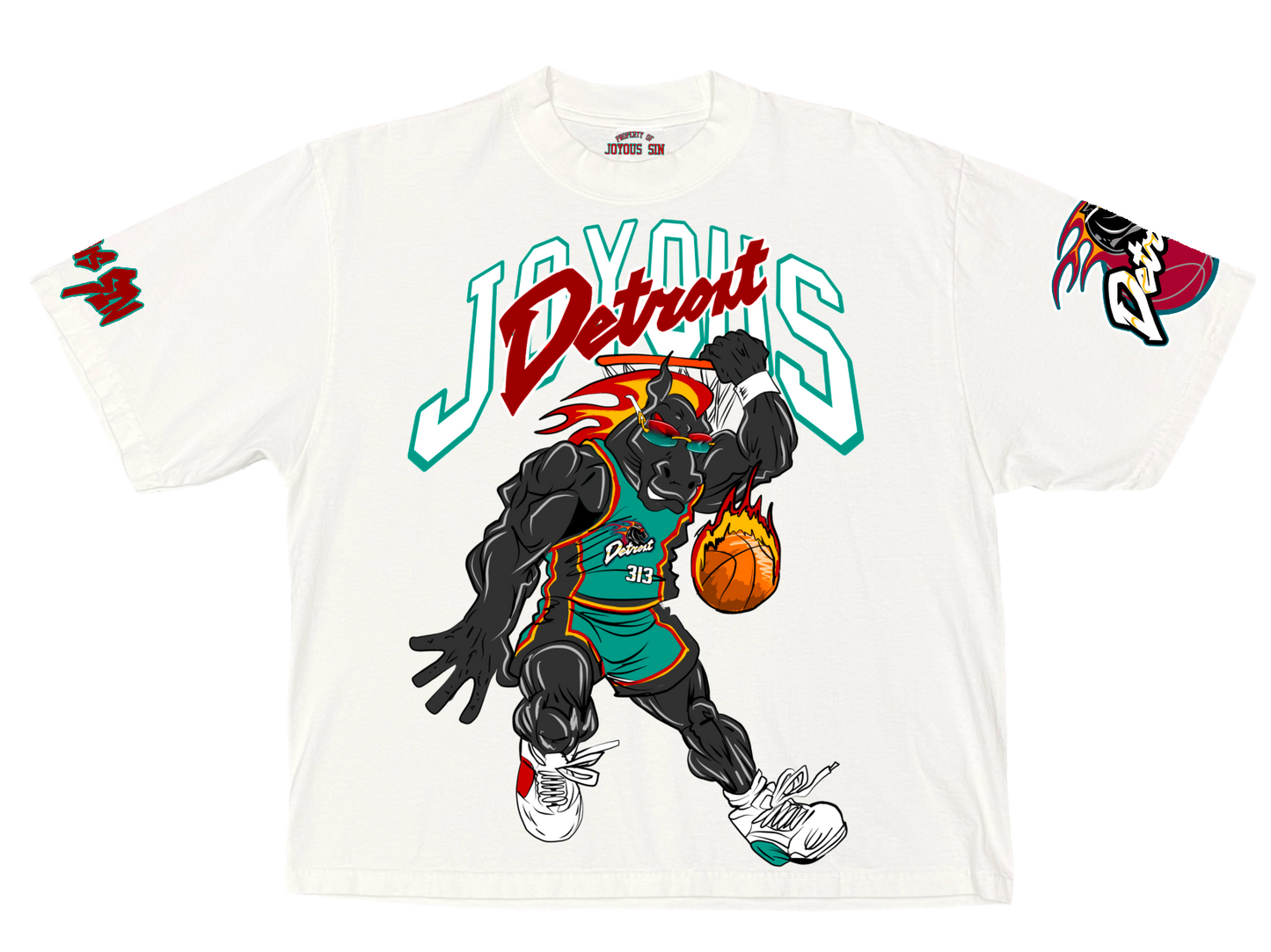Detroit Hooper Tee (teal)