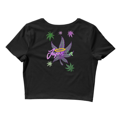 Purple Flowers Crop Tee