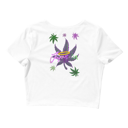 Purple Flowers Crop Tee