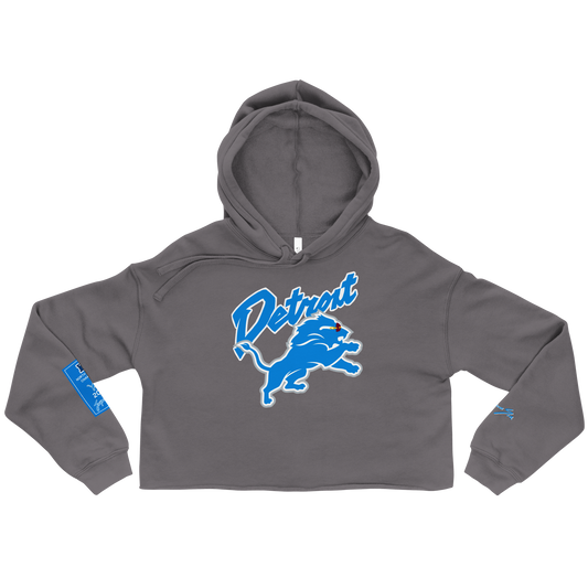 Buffed Up Lion Crop Hoodie (women)