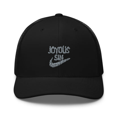 Joyous smoke trucker hat