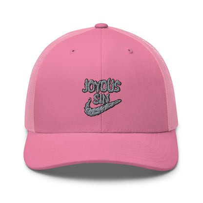 Joyous smoke trucker hat