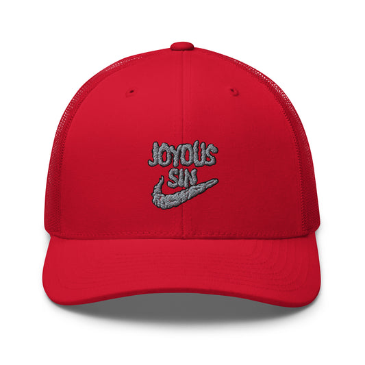 Joyous smoke trucker hat
